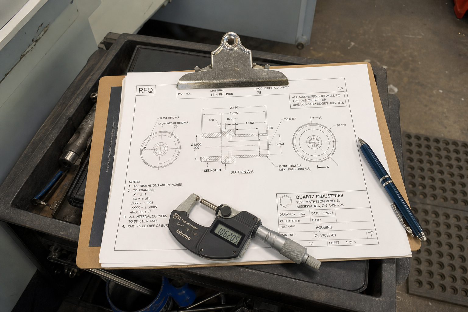 What to include in a CNC machining RFQ