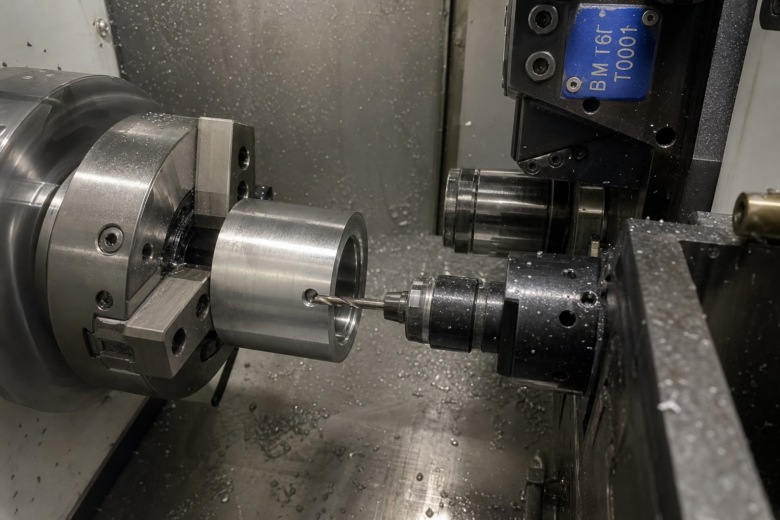 Precision machining and tooling in an industrial workshop
